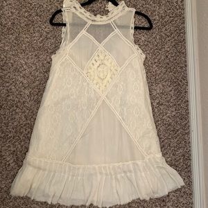 ivory lace flowy dress